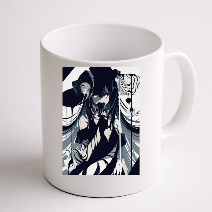 Anime Girl Gothic Aesthetic Waifu Grunge Horror Manga Front & Back Coffee Mug