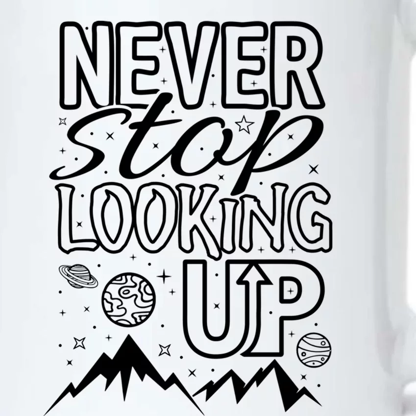 Astronomy Great Gift Never Stop Looking Up Constellations Sky Tee Gift Black Color Changing Mug