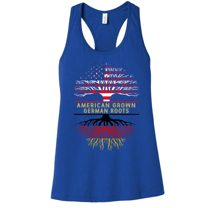 American Grown Ger Roots America Gery Tree Flag Gift Women's Racerback Tank