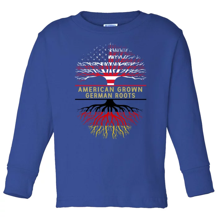 American Grown Ger Roots America Gery Tree Flag Gift Toddler Long Sleeve Shirt