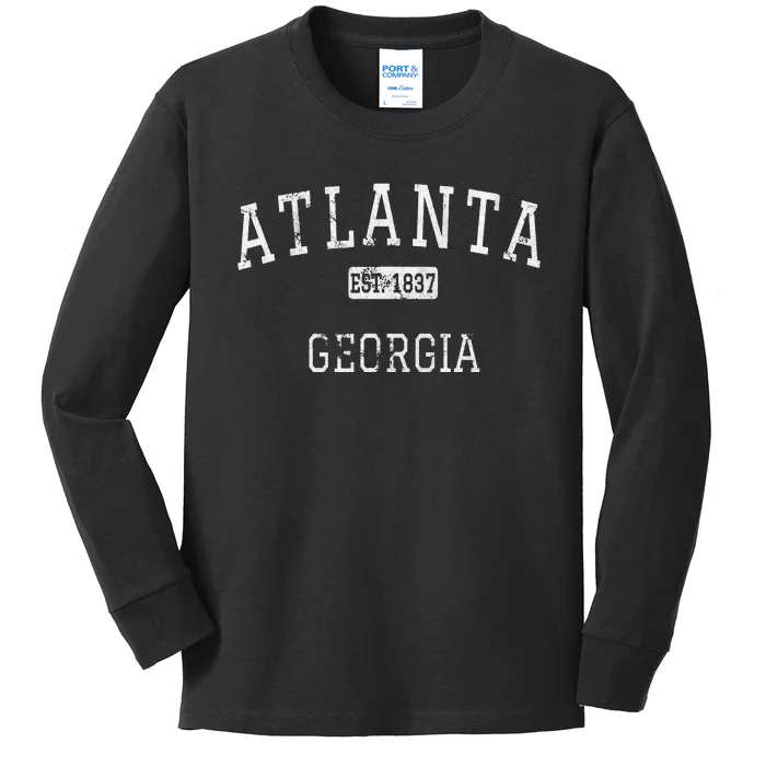 Atlanta Georgia GA Vintage Kids Long Sleeve Shirt