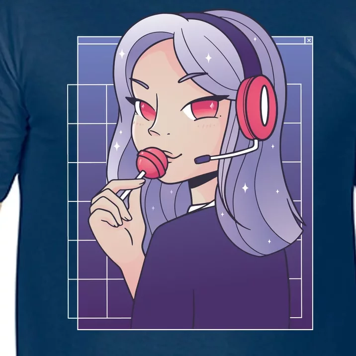 Anime Gamer Girl Lollipop Cute Comfort Colors T-Shirt