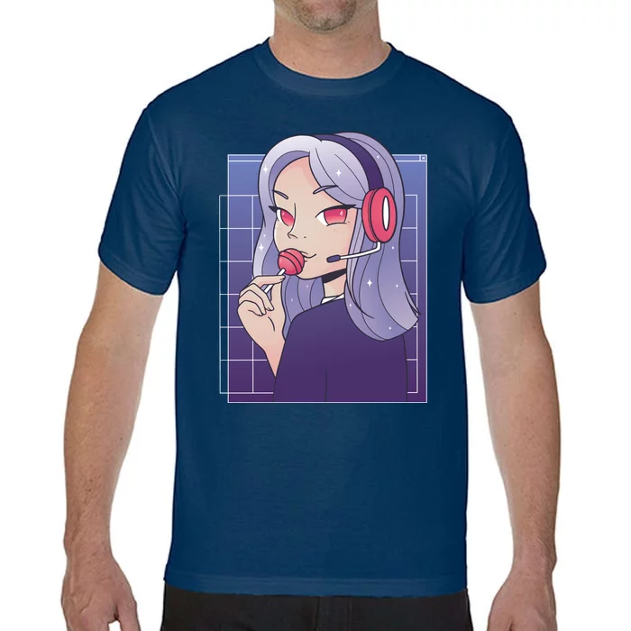 Anime Gamer Girl Lollipop Cute Comfort Colors T-Shirt