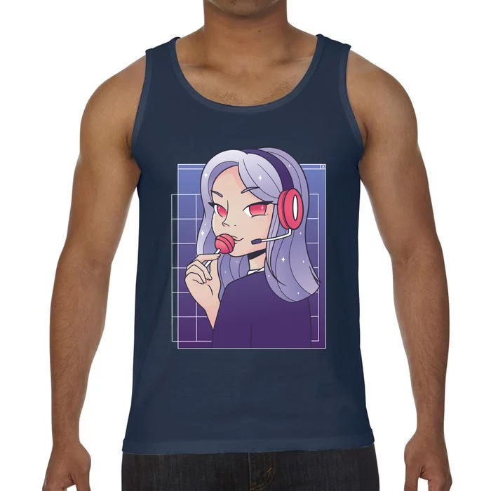 Anime Gamer Girl Lollipop Cute Comfort Colors® Tank Top