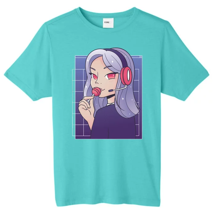 Anime Gamer Girl Lollipop Cute ChromaSoft Performance T-Shirt