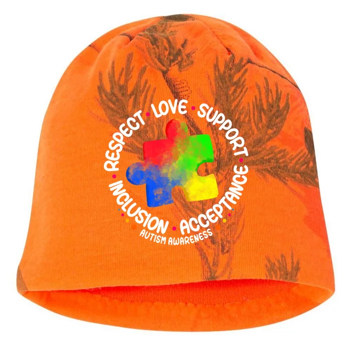 Autism Great Gift Respect Love Support Autism Awareness Cool Gift Kati - Camo Knit Beanie