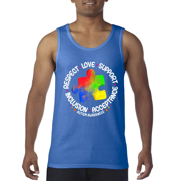 Autism Great Gift Respect Love Support Autism Awareness Cool Gift Tank Top