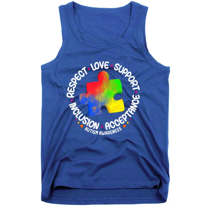 Autism Great Gift Respect Love Support Autism Awareness Cool Gift Tank Top