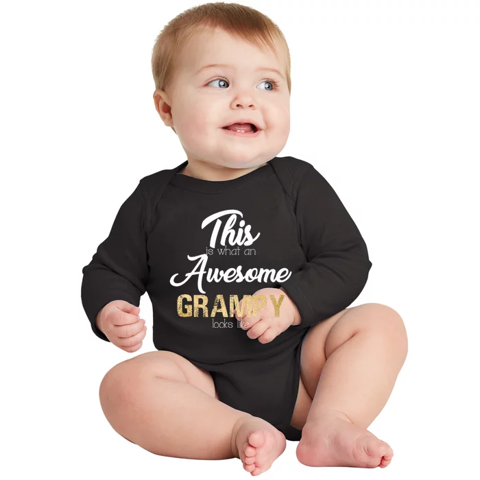 Awesome Grampy Gift Grandfather From Granddaughter Grandson Baby Long Sleeve Bodysuit