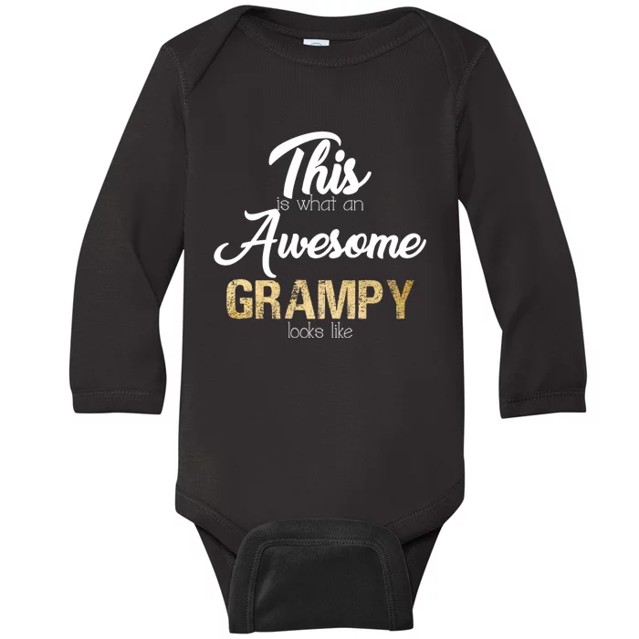 Awesome Grampy Gift Grandfather From Granddaughter Grandson Baby Long Sleeve Bodysuit