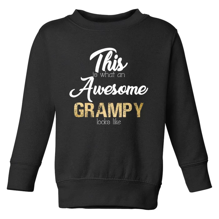 Awesome Grampy Gift Grandfather From Granddaughter Grandson Toddler Sweatshirt