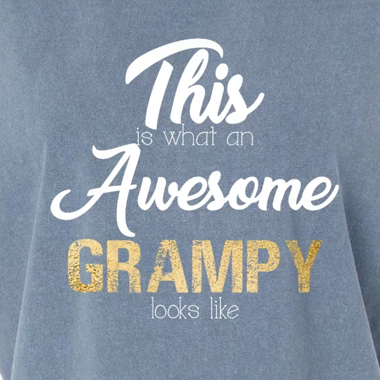 Awesome Grampy Gift Grandfather From Granddaughter Grandson Garment-Dyed Women's Muscle Tee