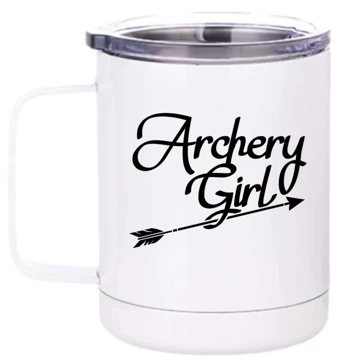 Archery Girl Gift Front & Back 12oz Stainless Steel Tumbler Cup