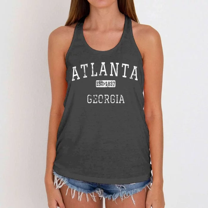 Atlanta Georgia GA Vintage Women's Knotted Racerback Tank