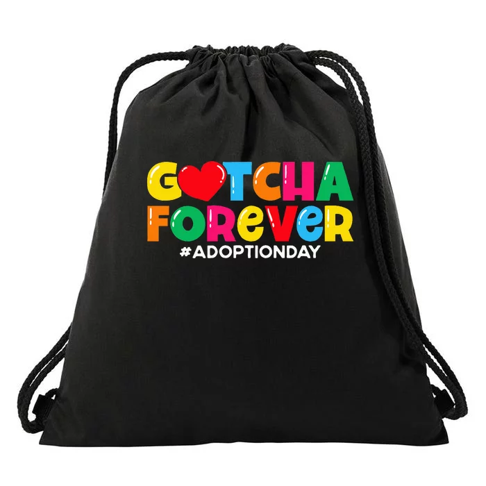 Adopt Gotcha Gotcha Forever Adoption Day Drawstring Bag