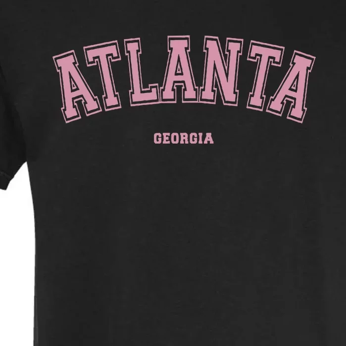 Atlanta Georgia Ga Varsity Style On Atlanta Garment-Dyed Heavyweight T-Shirt