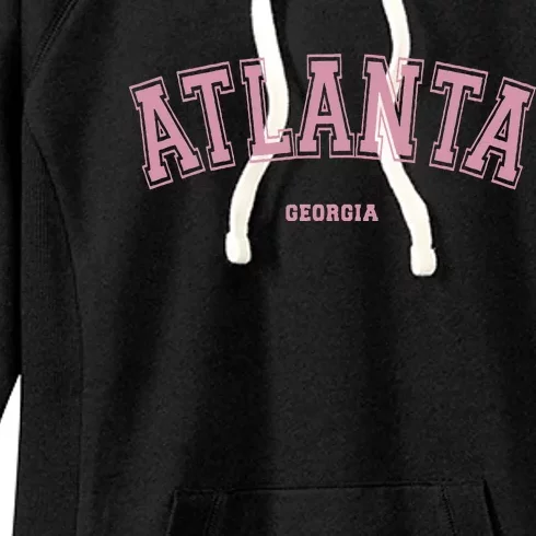 Atlanta Georgia Ga Varsity Style On Atlanta Women's Fleece Hoodie