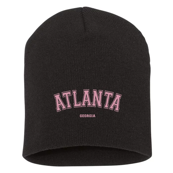 Atlanta Georgia Ga Varsity Style On Atlanta Short Acrylic Beanie