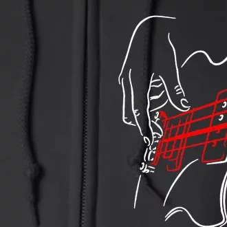 Acoustic Guitar Guitarist Bass Player Musician Gift Full Zip Hoodie