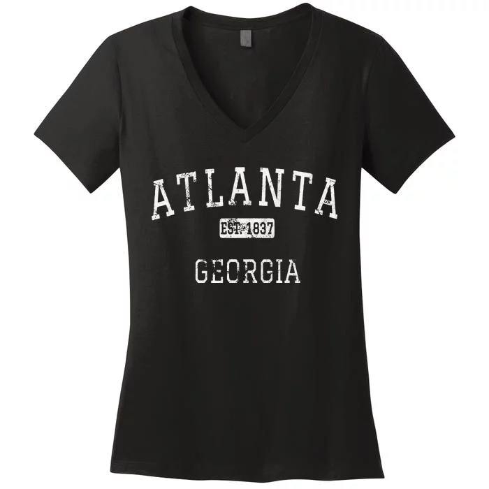 Atlanta Georgia Ga Vintage Women's V-Neck T-Shirt