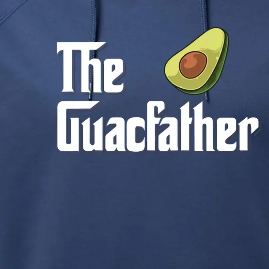 Avocado Guacamole Gift The Guacfather Performance Fleece Hoodie