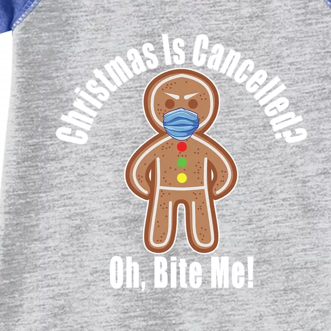 Angry Gingerbread Gift Christmas Is Cancelled Bite Me Meaningful Gift Infant Baby Jersey Bodysuit