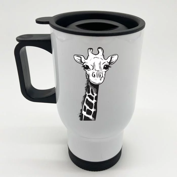 Animal Gift Graphic Safari Zoo Tee Giraffe Front & Back Stainless Steel Travel Mug