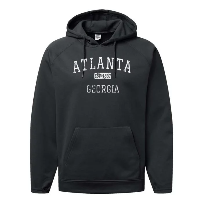 Atlanta Georgia GA Vintage Performance Fleece Hoodie