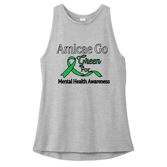 Amicae Go Green For Mental Health Ladies Tri-Blend Wicking Tank