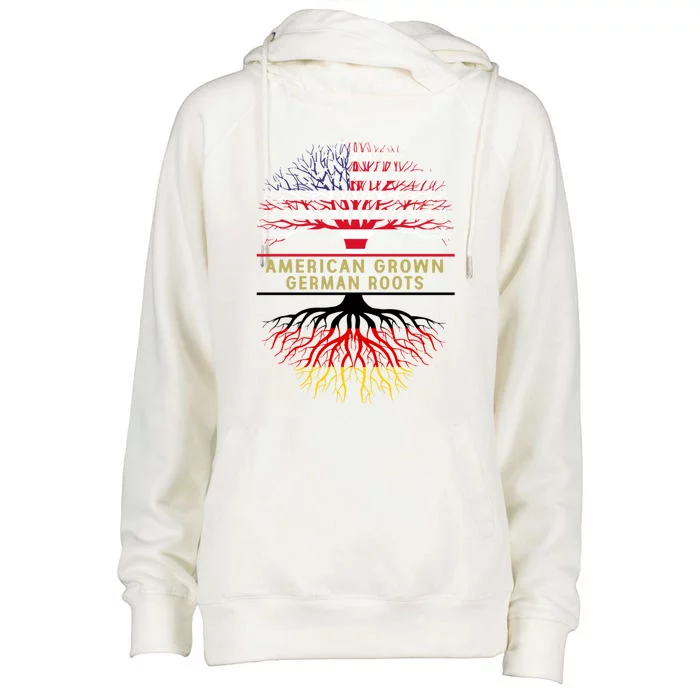 American Grown Ger Roots America Gery Tree Flag Gift Womens Funnel Neck Pullover Hood