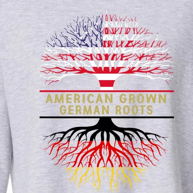 American Grown Ger Roots America Gery Tree Flag Gift Cropped Pullover Crew