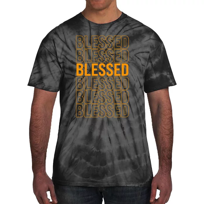 Orange Blessed Orange Graphic Tie-Dye T-Shirt