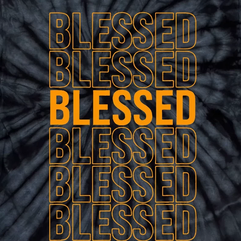 Orange Blessed Orange Graphic Tie-Dye T-Shirt