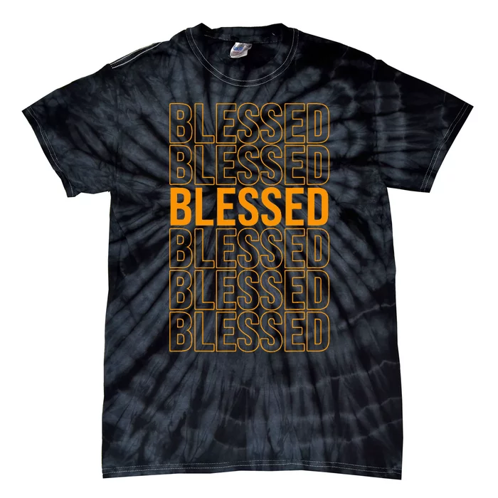 Orange Blessed Orange Graphic Tie-Dye T-Shirt