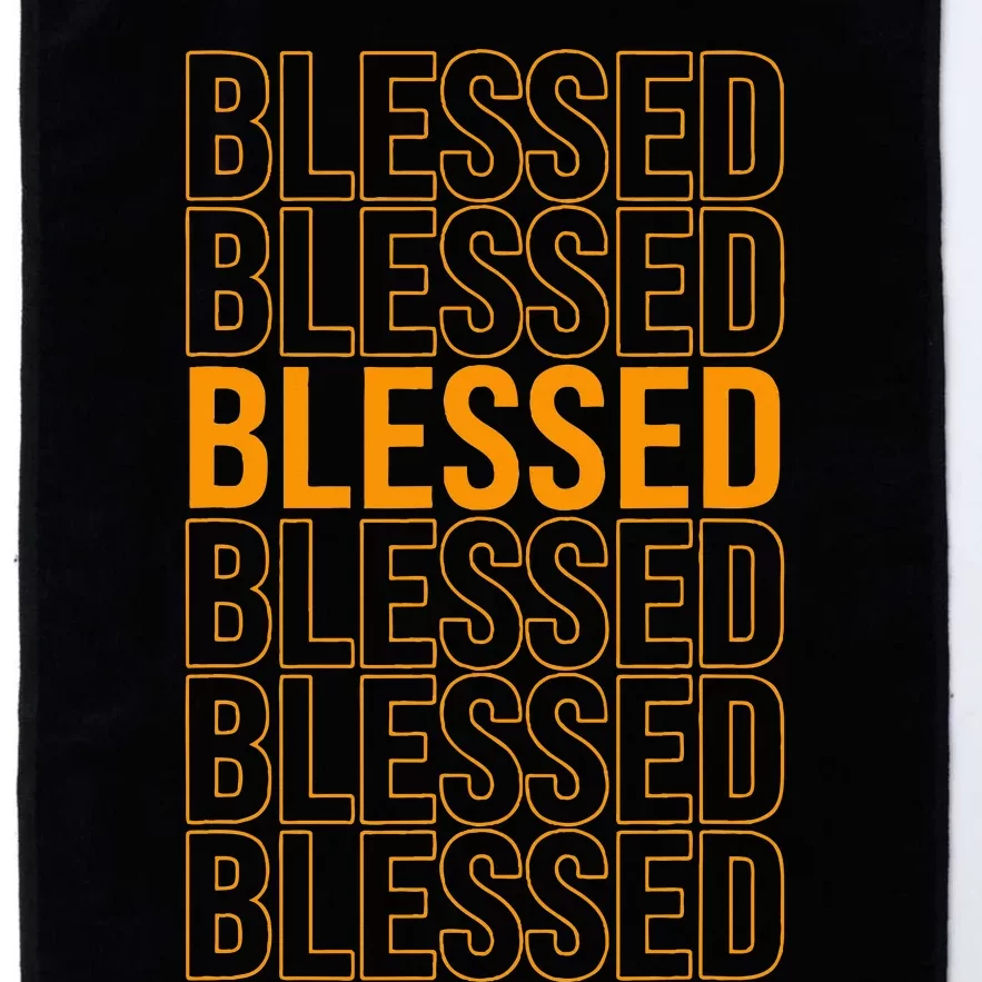 Orange Blessed Orange Graphic Platinum Collection Golf Towel