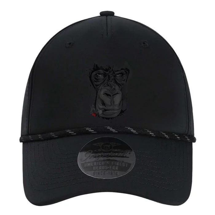 Angry Gorilla Graphic Ape Cigar Smoking Monkey Performance The Dyno Cap