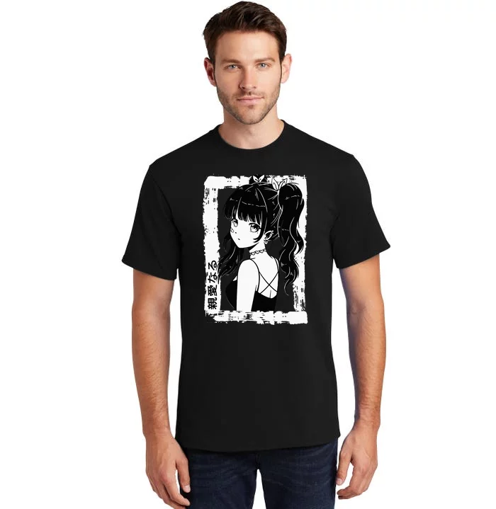 Anime Goth Girl Otaku Japanese Aesthetic Vaporwave Tall T-Shirt