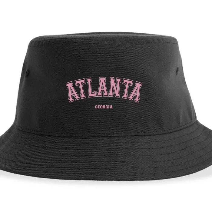 Atlanta Georgia Ga Varsity Style On Atlanta Sustainable Bucket Hat