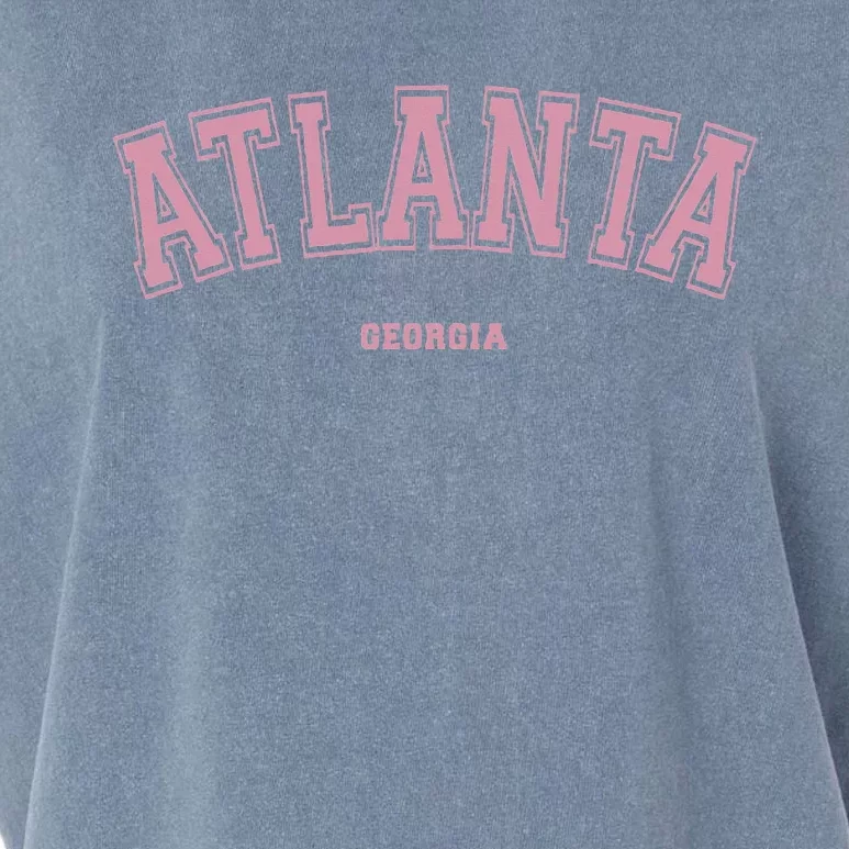 Atlanta Georgia Ga Varsity Style On Atlanta Garment-Dyed Women's Muscle Tee