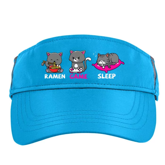 Anime Gamer Gaming Video Games Cat Ramen Noodles Kawaii Adult Drive Performance Visor