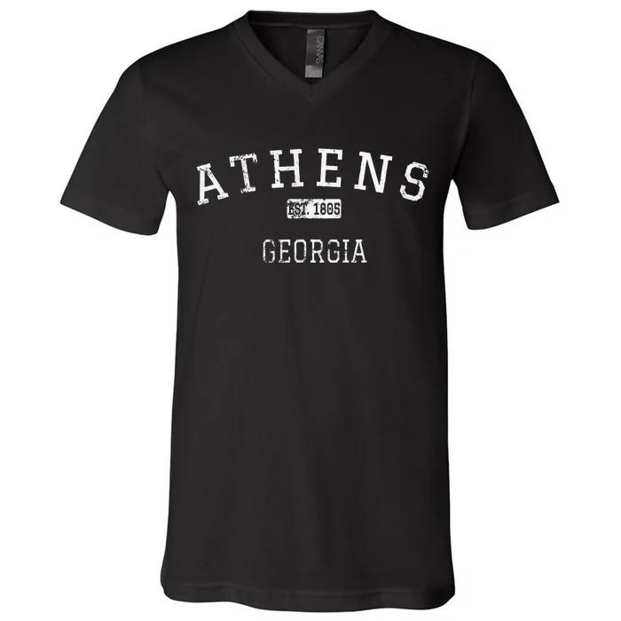 Athens Georgia Ga Vintage V-Neck T-Shirt