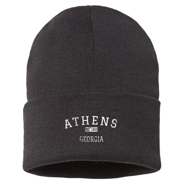 Athens Georgia Ga Vintage Sustainable Knit Beanie