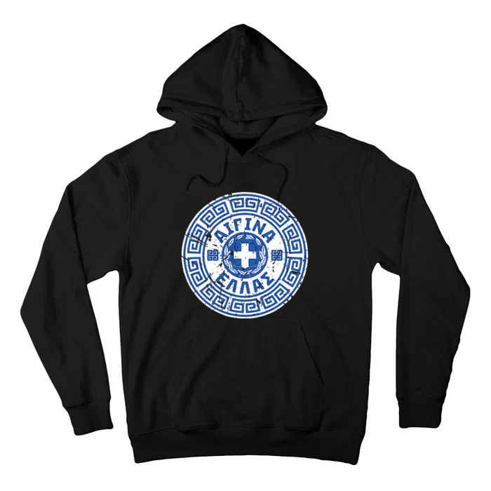 Aegina Greece Greek Coat Of Arms Tall Hoodie