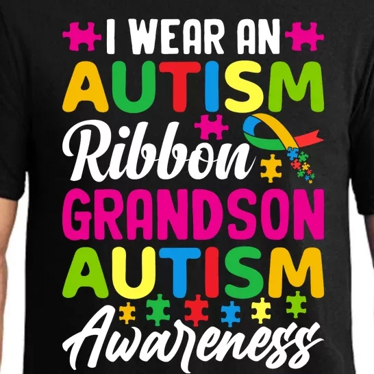 Autism Grandson Gift From Grandfather Autism Grandson Gift From Grandmother Pajama Set