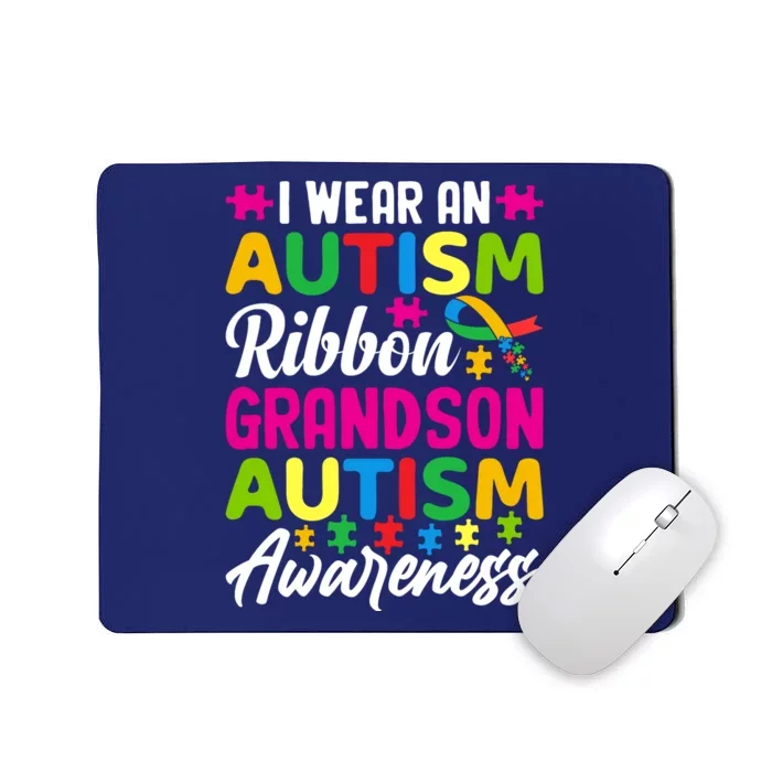 Autism Grandson Gift From Grandfather Autism Grandson Gift From Grandmother Mousepad