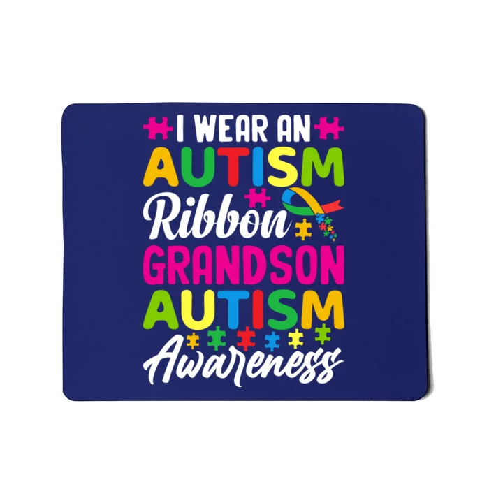 Autism Grandson Gift From Grandfather Autism Grandson Gift From Grandmother Mousepad