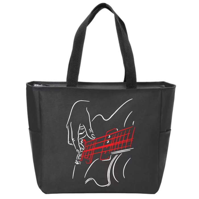 Acoustic Guitar Guitarist Shirts Bass Player Musician Gift Zip Tote Bag