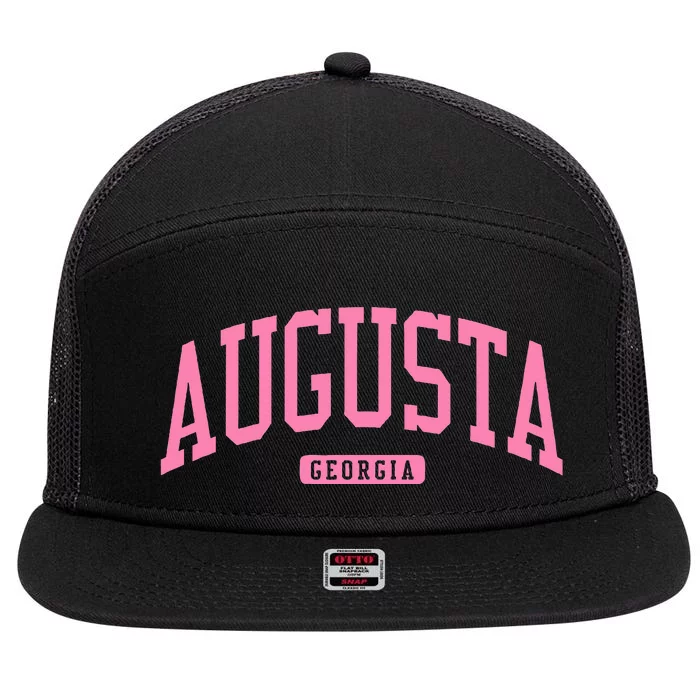 Augusta Georgia Ga College University 7 Panel Mesh Trucker Snapback Hat