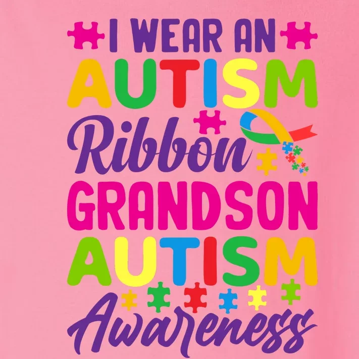 Autism Grandson Gift From Grandfather Autism Grandson Gift From Grandmother Toddler Long Sleeve Shirt