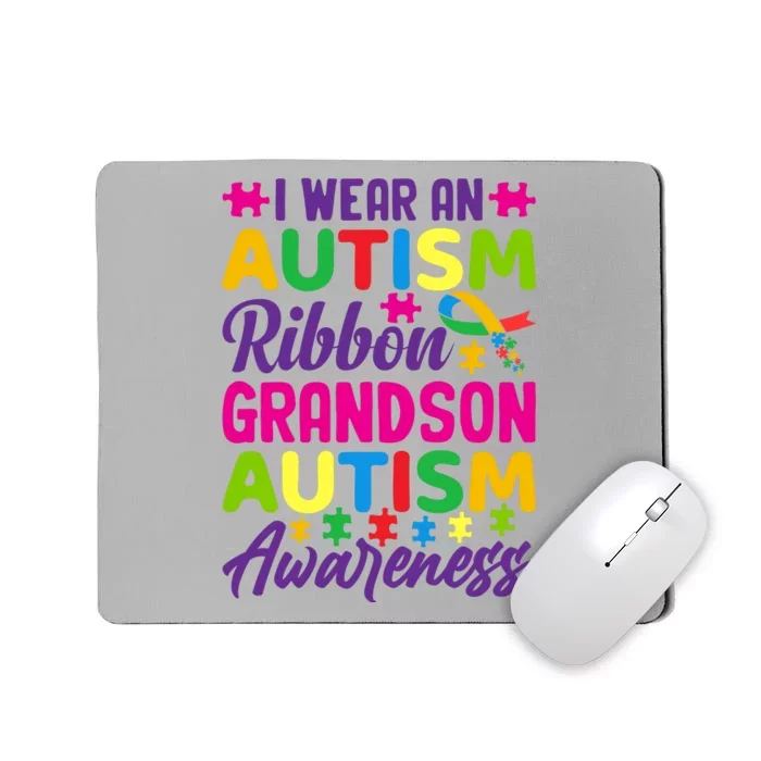 Autism Grandson Gift From Grandfather Autism Grandson Gift From Grandmother Mousepad